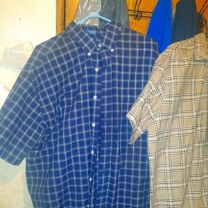 2 short sleeve dress shirts button up